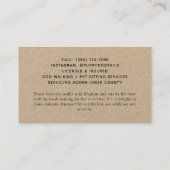 Pawprint Dog Walker Pet Sitter Kraft Visitekaartje (Achterkant)