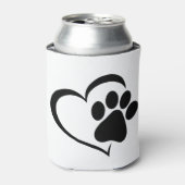 PawPrint- en Heart-ontwerp Blikjeskoeler (Blikje Voorkant)