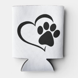 PawPrint- en Heart-ontwerp Blikjeskoeler