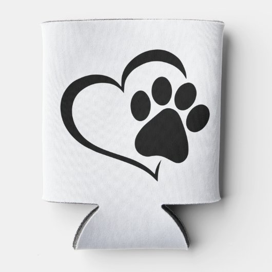 PawPrint- en Heart-ontwerp Blikjeskoeler (Voorkant)