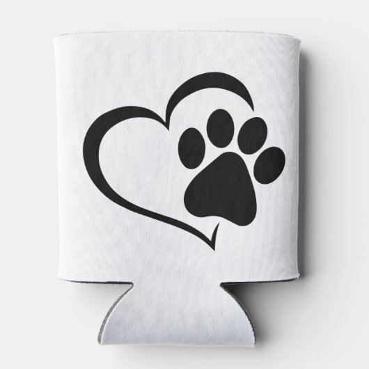PawPrint- en Heart-ontwerp Blikjeskoeler (Achterkant)