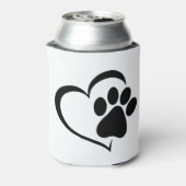 PawPrint- en Heart-ontwerp Blikjeskoeler (Blikje Achterkant)