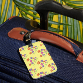 Pawprint Flower Garden Bagagelabel