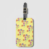 Pawprint Flower Garden Bagagelabel (Voorkant (verticaal))