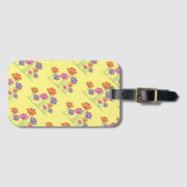 Pawprint Flower Garden Bagagelabel