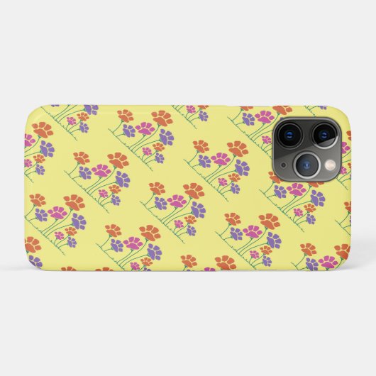 Pawprint Flower Garden Case-Mate iPhone Case (Achterkant (horizontaal))
