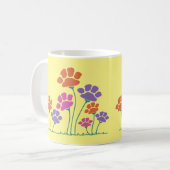 Pawprint Flower Garden Koffiemok (Voorkant links)