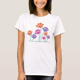 Pawprint Flower Garden T-shirt