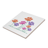 Pawprint Flower Garden Tegeltje (Zijkant)