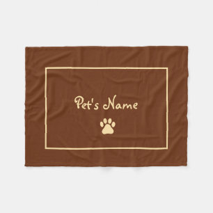Pawprint gepersonaliseerde hondendekens fleece deken