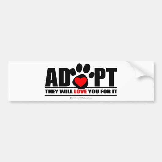 Pawprint goedkeuren bumpersticker (Voorkant)