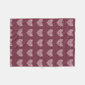 Pawprint hart fleece deken (Voorkant (Horizontaal))