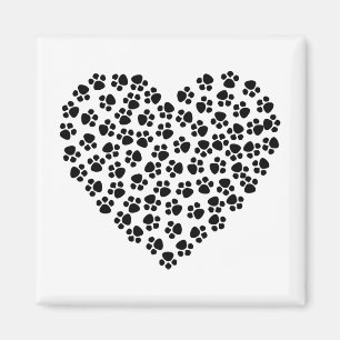 Pawprint hart magneet