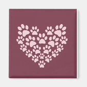 Pawprint hart magneet (Voorkant)