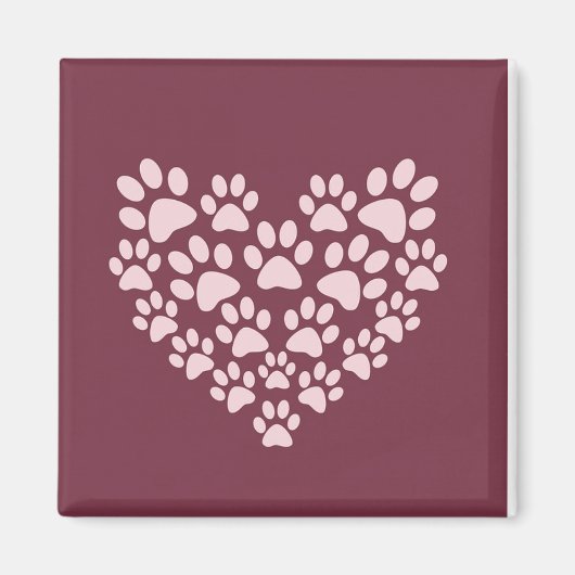 Pawprint hart magneet (Voorkant)