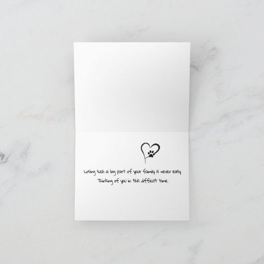 Pawprint hart voor voetafdruk kaart (Binnen)