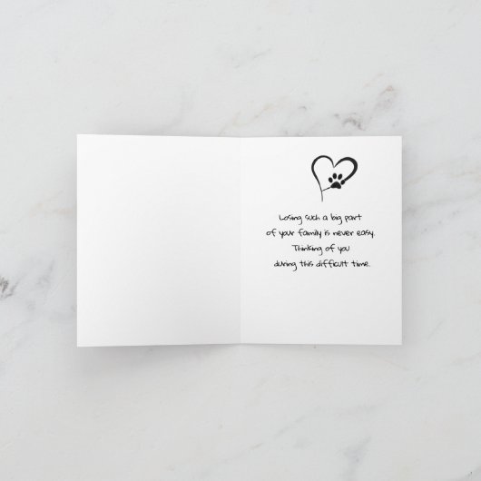 Pawprint hart voor voetafdruk kaart (Binnen)