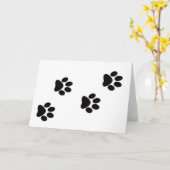 Pawprint-Kaart Kaart (Gele Bloem)