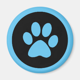 Pawprint Magnet in Blauw en Zwart