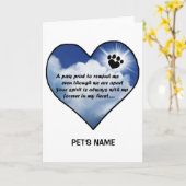 Pawprint Memorial Gedicht Kaart (Gele Bloem)