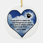 Pawprint Memorial Poem Keramisch Ornament (Voorkant)