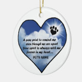 Pawprint Memorial Poem Keramisch Ornament (Links)