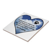 Pawprint Memorial Poem Tegeltje (Zijkant)