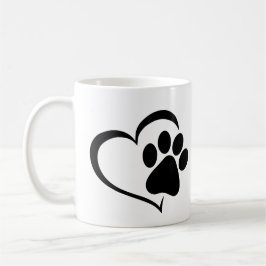 PawPrint met ontwerp voor hart Koffiemok
