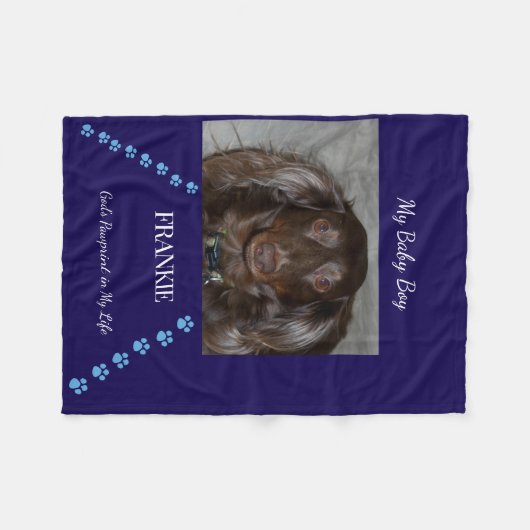  Pawprint Path Keepsake Fleece Deken (Voorkant (Horizontaal))