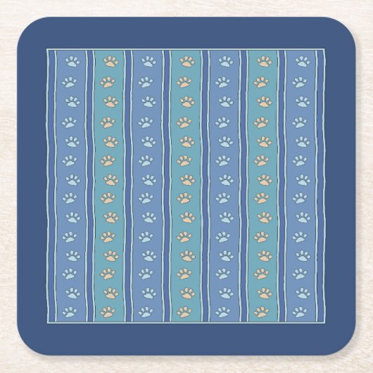 Pawprint Patroon Kartonnen Onderzetters (Voorkant)