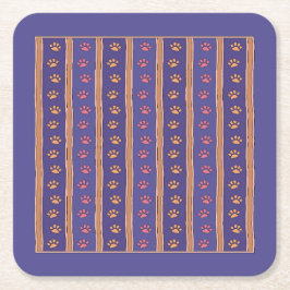 Pawprint Patroon Kartonnen Onderzetters