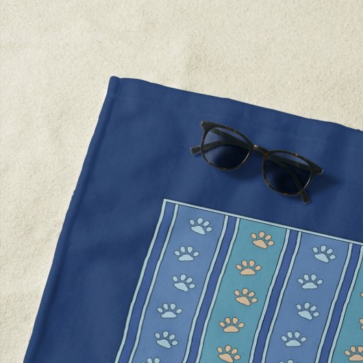 Pawprint Patroon Strandlaken (In situ)