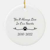 Pawprint Pet Ornament (Achterkant)