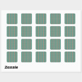 Pawprint Stripes Vierkante Sticker (Vel)