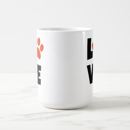 Pawprint Valentijnsdag Love Mok (Center)