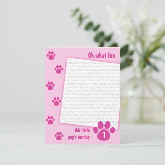 PawprintBlue_0071bc Kaart (Staand voorkant)