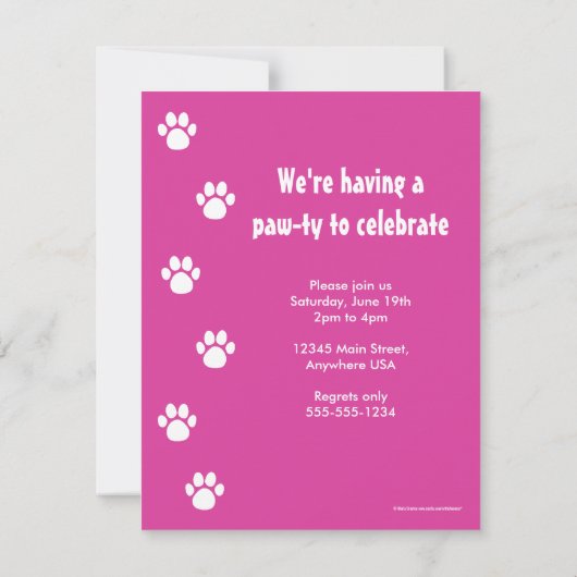 PawprintBlue_0071bc Kaart (Achterkant)