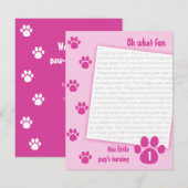 PawprintBlue_0071bc Kaart (Voorkant / Achterkant)