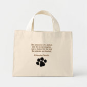 PawPrintGhandi Mini Tote Bag (Voorkant)