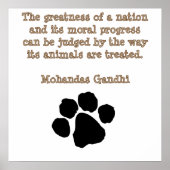 PawPrintGhandi Poster (Voorkant)