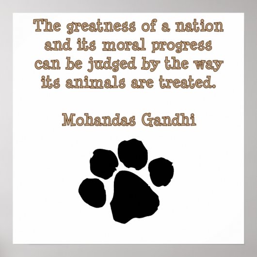 PawPrintGhandi Poster (Voorkant)