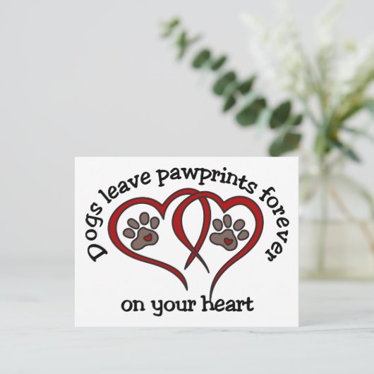 Pawprints Briefkaart (Staand voorkant)