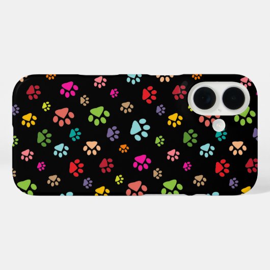 Pawprints Design iPhone Case (Achterkant (horizontaal))