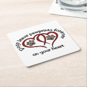 Pawprints Kartonnen Onderzetters (Schuin)