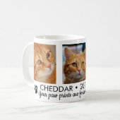 Pawprints Kat Herdenkingsfoto Koffiemok (Voorkant links)