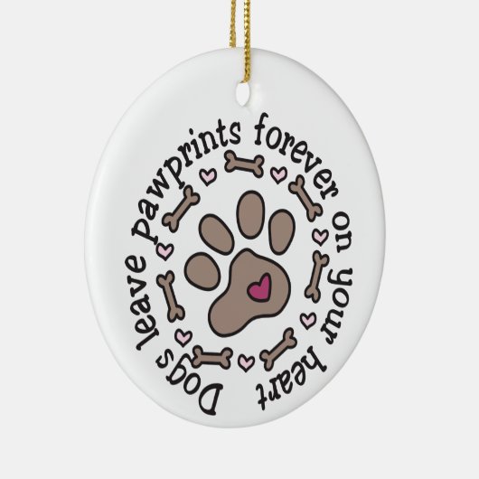 Pawprints Keramisch Ornament (Rechts)
