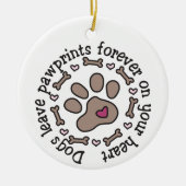 Pawprints Keramisch Ornament (Voorkant)