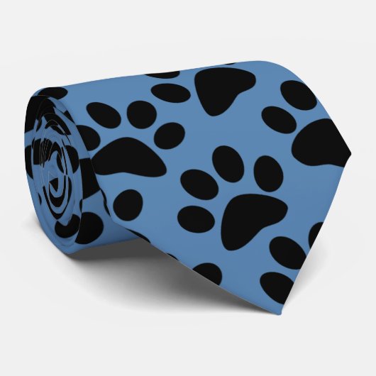 PAWPRINTS kleur (puppy dog paw afdrukken) ~~ Stropdas (Opgerold)