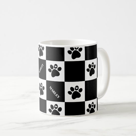 Pawprints met hart koffiemok (Voorkant rechts)