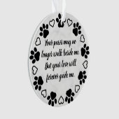 Pawprints of Love  foto Pet Memorial Ornament (voorkant)